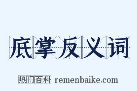 底掌反义词是什么意思的图片